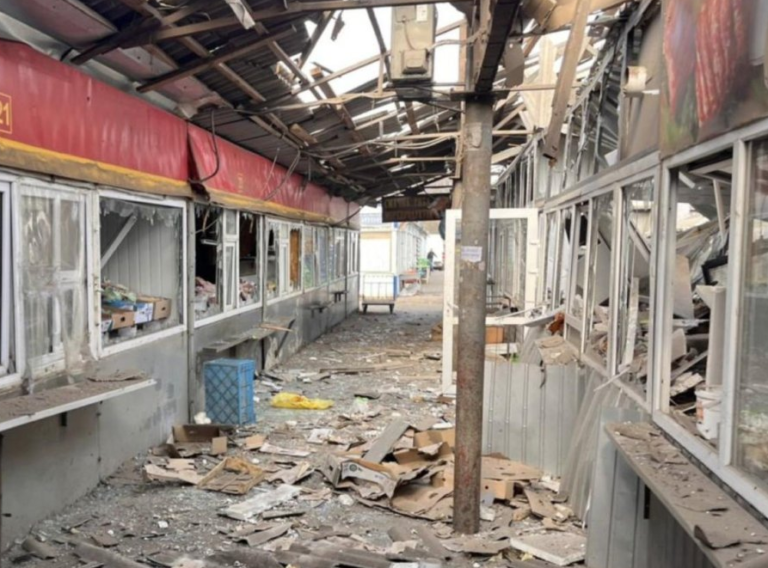 Russian Drone Attack on Ukraine Market Kills 5, Injures 21