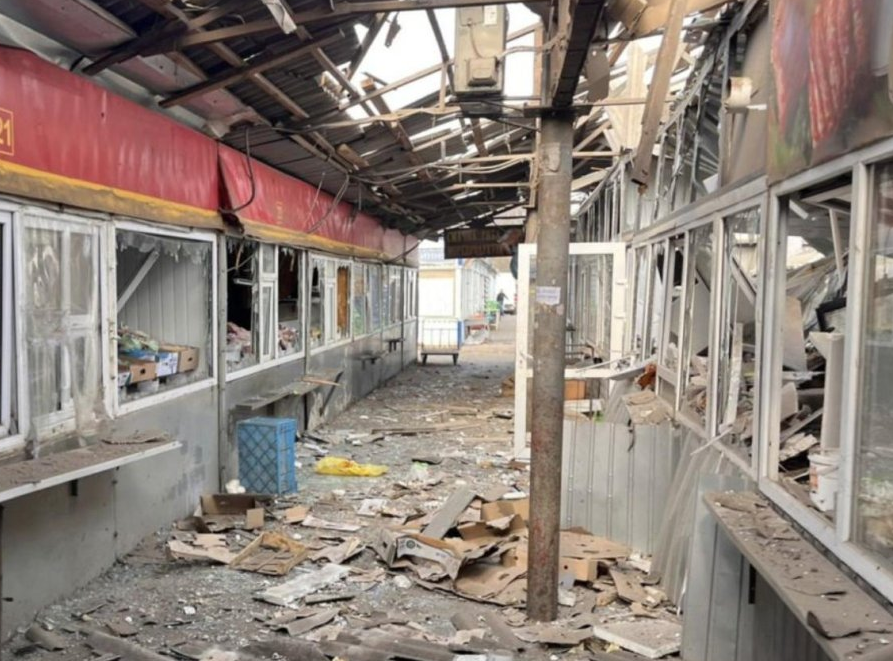 Russian Drone Attack on Ukraine Market Kills 5, Injures 21