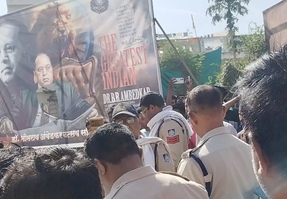 Uproar in Adgaon Over Ambedkar Banner Vandalism