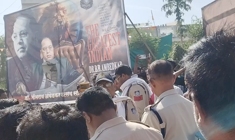 Uproar in Adgaon Over Ambedkar Banner Vandalism