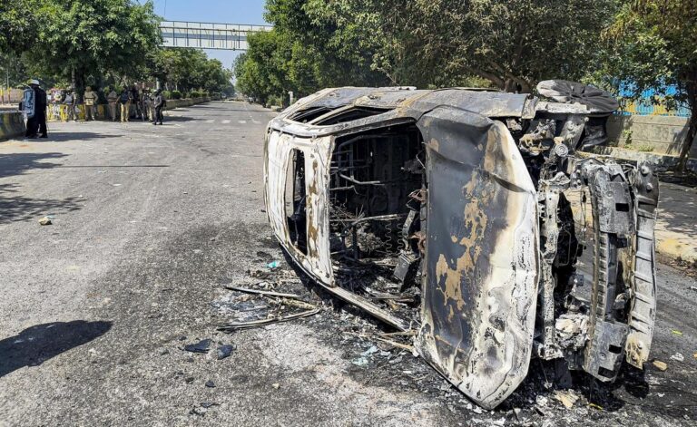 Violent Workers’ Protest in Noida, 5 Vehicles Torched; Delhi Police on High Alert
