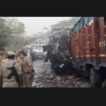 Horrific Road Accident in Hathinalla: Two Burn Alive After Trucks Collide and Catch Fire